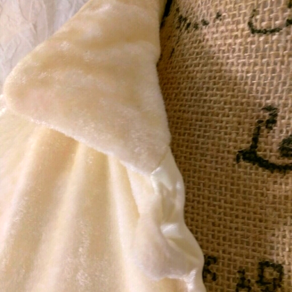 60s Vintage Floor Length Evening Coat velvet ivory fairy queen - Picture 2 of 8